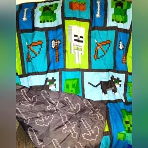 Minecraft Comforter Sheet and Pillowcase with Carrying Bag